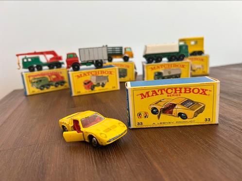 6 Matchbox Lesney modelauto’s in originele verpakking, Hobby en Vrije tijd, Modelauto's | 1:87, Gebruikt, Bus of Vrachtwagen, Matchbox