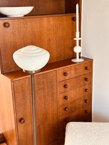 Vloerlamp vintage opaline glas Art Deco mushroom beschikbaar voor biedingen