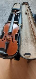 Oude viool met koffer, Muziek en Instrumenten, Strijkinstrumenten | Violen en Altviolen, Ophalen, Gebruikt, Overige formaten, Viool