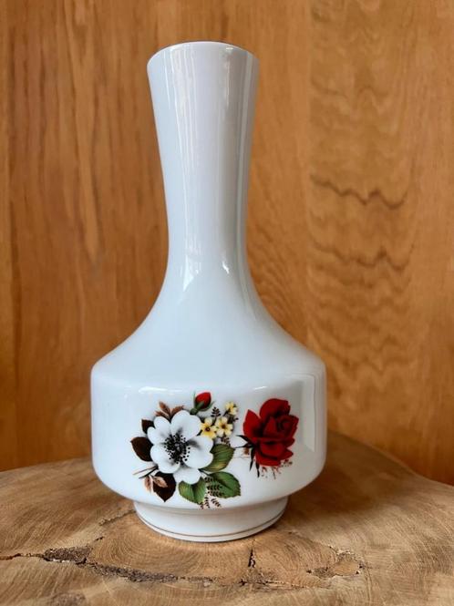 Vaas Waldershof Bavaria porselein rozen vintage retro, Antiek en Kunst, Antiek | Vazen, Verzenden
