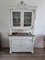 Antiek geloogd grenen buffetkast., Huis en Inrichting, Kasten | Buffetkasten, Gebruikt, 100 tot 150 cm, 200 cm of meer, Teakhout