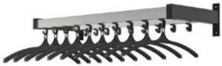 Van Esch wand kapstok garderobe 44 persoons, Huis en Inrichting, Woonaccessoires | Kapstokken, Zo goed als nieuw, Wandkapstok