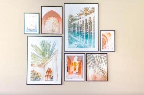 7x Desenio posters oosterse sfeer, Huis en Inrichting, Woonaccessoires | Schilderijen, Tekeningen en Foto's, Zo goed als nieuw