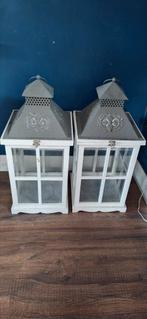 2 Lantaarns, Huis en Inrichting, Woonaccessoires | Kandelaars en Kaarsen, Ophalen, Overige materialen, Minder dan 25 cm