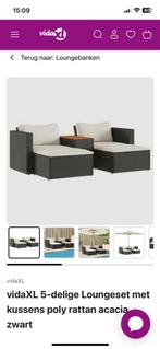 Zwart Lounge set. Nieuw in de verpakking, Tuin en Terras, Tuinsets en Loungesets, Nieuw, Loungeset, Bank, Ophalen