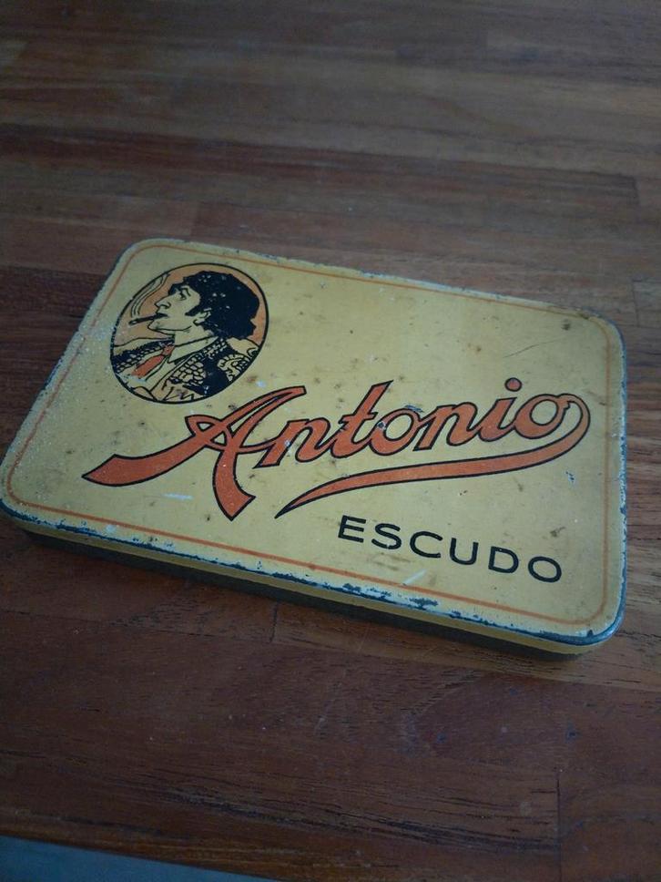 Vintage Antonio Escudo Blikje €3,50, Verzamelen, Blikken, Gebruikt, Overige, Ophalen of Verzenden