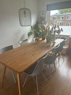 Zes grijze Eetkamerstoelen, Huis en Inrichting, Tafels | Eettafels, Ophalen, 50 tot 100 cm, Zo goed als nieuw, Vijf personen of meer