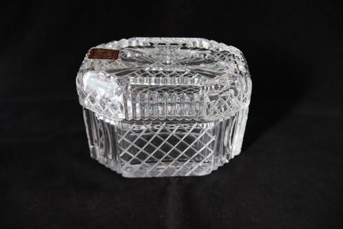 Vintage Boheems A. Ruckl & Sons kristallen bonbondoosje, Antiek en Kunst, Antiek | Glas en Kristal, Ophalen of Verzenden