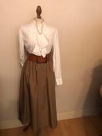 VINTAGE MAXI ROK MOCCA COTTON, Overige kleuren, Verzenden, Maat 42/44 (L), Nieuw