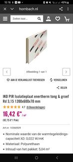 Te koop enkele isolatieplaten van Iko enertherm, Doe-het-zelf en Verbouw, Isolatie en Afdichting, Ophalen, Hardschuim (Pir), 4 tot 8 cm