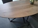 Ovale Eettafel met 4 Buffelleren Stoelen, Huis en Inrichting, Tafels | Eettafels, Gebruikt, 100 tot 150 cm, Ophalen of Verzenden
