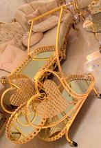 Bladgoud theekar groot swarovski nieuw, Ophalen of Verzenden, Nieuw