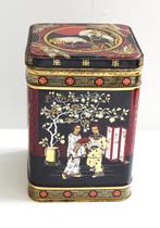 Vintage thee blikje Burton's Edinburgh, Oosterse decoratie, Ophalen of Verzenden, Gebruikt, Thee