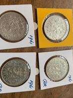 4 zilveren rijksdaalders, Koningin Juliana, Setje, Zilver, Ophalen of Verzenden