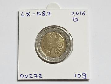 2-euromunt Duitsland (D) D 2016 Koers LX-K8.2 beschikbaar voor biedingen