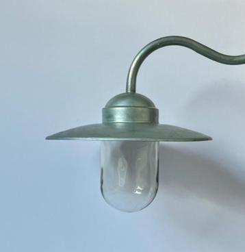 Vintage industriële Nordlux wandlamp buitenlamp met lamp gla