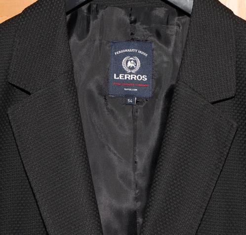 Koopje: casual maar ook chic donker colbert mt.54 merk Leros, Kleding | Heren, Kostuums en Colberts, Zo goed als nieuw, Zwart