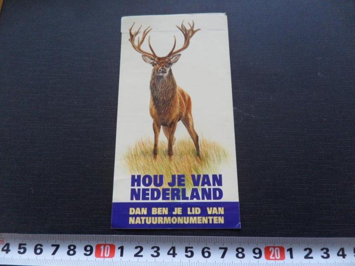 sticker Hou je van Nederland Natuurmonumenten Hert *, Verzamelen, Stickers, Zo goed als nieuw, Bedrijf of Vereniging, Ophalen