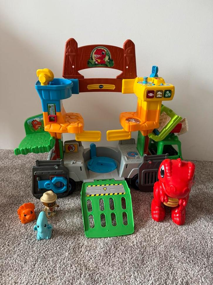Vtech vrolijke vriendjes dino auto, Kinderen en Baby's, Speelgoed | Vtech, Zo goed als nieuw, Ophalen