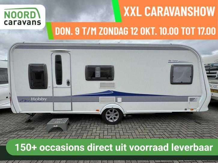 Hobby 560 KMFE DE LUXE, STAPELBED, FRANSBED, MOVER, VOORTENT, Caravans en Kamperen, Caravans, Bedrijf, tot en met 6, 1250 - 1500 kg