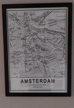 Amsterdam Poster in zwarte houtenlijst 75 x 55, Ophalen of Verzenden