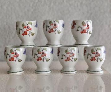 Zeven eierdopjes Janneke Brinkman Fruit & Flowers beschikbaar voor biedingen