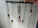 Stoere industriële hanglamp met 5 lampen, Ophalen, Zo goed als nieuw