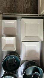 Vierkant servies, Huis en Inrichting, Ophalen, Zo goed als nieuw, Effen, Bord(en)