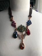 Prachtig Zgan leren ketting en hanger Otazu blauw/groen/rood, Overige materialen, Nieuw, Ophalen of Verzenden, Overige kleuren