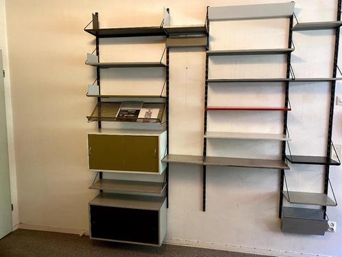 Vintage Pilastro wandrekken – modulair metalen rekken, Huis en Inrichting, Woonaccessoires | Wandplanken en Boekenplanken, Gebruikt