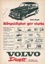 Volvo PV445 Duett / Opel Record 1959 advertentie, Ophalen of Verzenden, Gelezen, Volvo