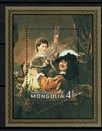 mongolie 1981 pf blok rembrandt schilderijen kunst paintings, Ophalen of Verzenden, Postfris, Overige thema's