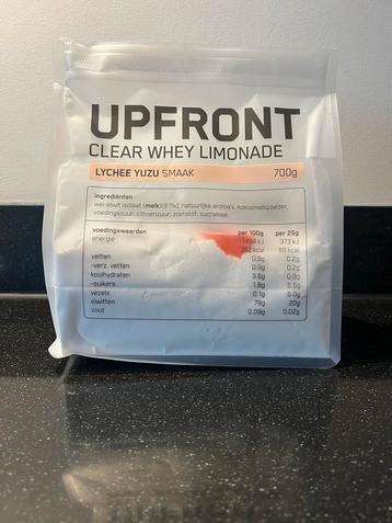UPFRONT Clear Whey Limonade Lychee Yuzu (1 portie gebruikt) beschikbaar voor biedingen