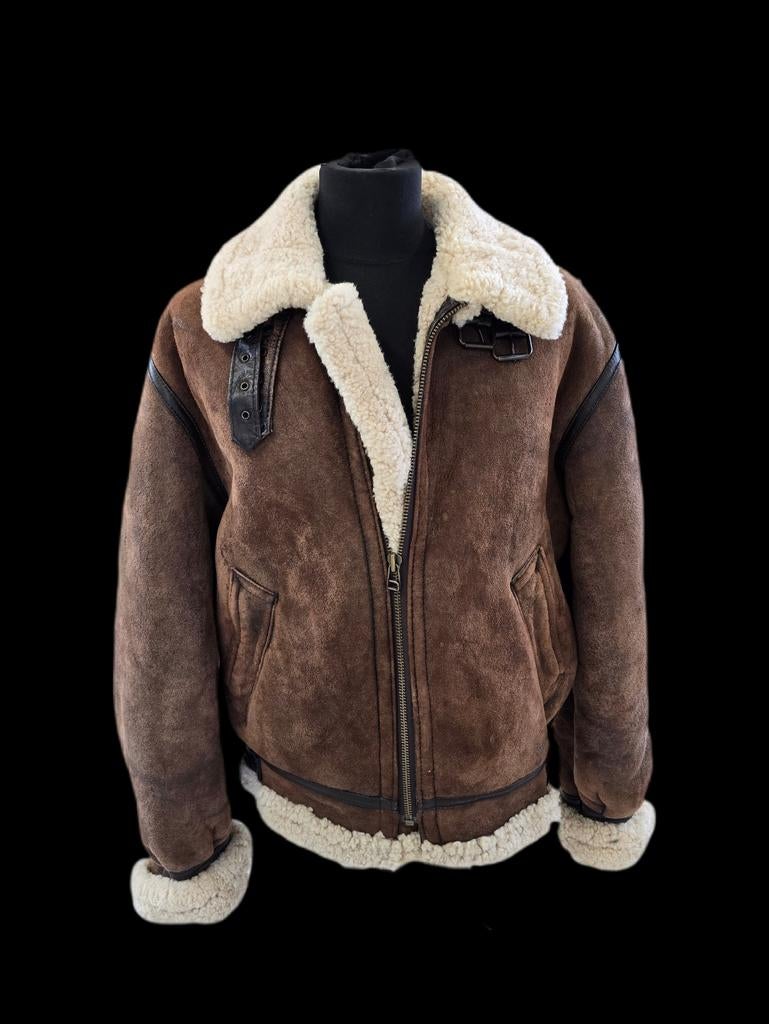 Vintage Lammyjas - Pilotenjas - Shearling L, Kleding | Heren, Jassen | Winter, Ophalen of Verzenden, Gedragen, Maat 52/54 (L)