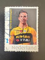 Postzegel Jumbo Visma Dylan Groenewegen gestempeld., Ophalen of Verzenden, Na 1940, Gestempeld