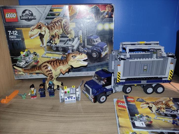Lego 75933 Jurassic World T. rex transport incl. minifiguren, Kinderen en Baby's, Speelgoed | Duplo en Lego, Zo goed als nieuw