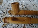 Vintage houten Afrikaanse pijp pijpen pijpje pijpjes 19cm, Ophalen of Verzenden