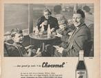 Retro reclame 1957 Chocomel zuivel frisdrank Schiphol, Verzenden, Overige typen