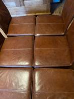 6 eetkamerstoelen van echt leer, Ophalen of Verzenden, Zo goed als nieuw, Leer