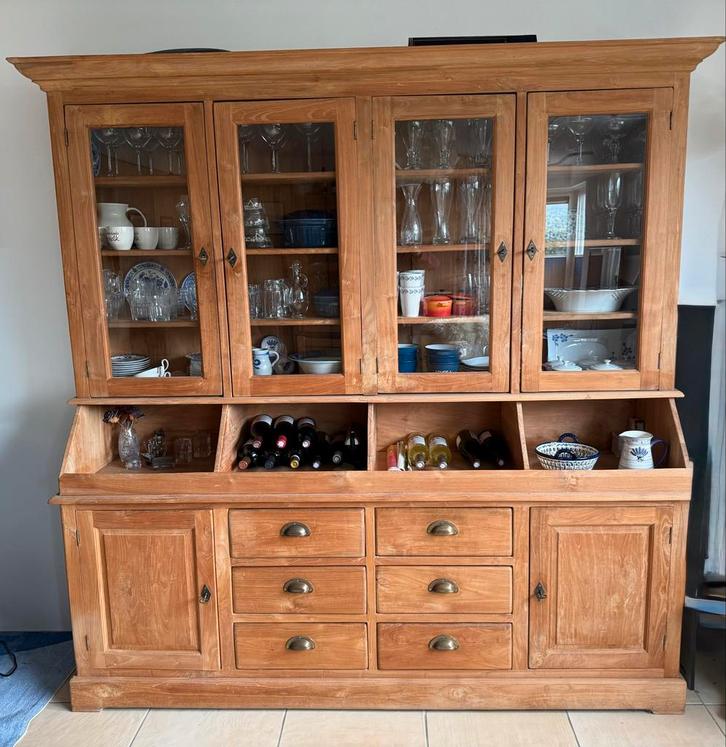 Teakhouten Buffetkast - 200cm breed, Huis en Inrichting, Kasten | Buffetkasten, Gebruikt, 200 cm of meer, 150 tot 200 cm, 50 tot 75 cm