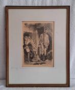 A. Willette – “Le Délaissé” – originele ets, 1900-1910, Ophalen of Verzenden