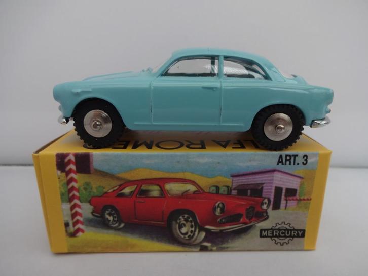 Alfa Romeo Giulietta Sprint blauw nr: 3 van Mercury 1/43, Hobby en Vrije tijd, Modelauto's | 1:43, Nieuw, Auto, Overige merken