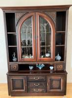Vitrinekast mahonie, Huis en Inrichting, Ophalen, Gebruikt, 100 tot 150 cm, Klassiek
