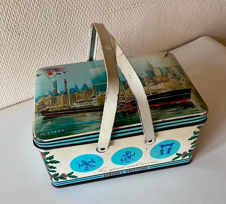 Vintage kerstblik rederij Wilh. Wilhelmsen, Oslo, Norway, Diversen, Kerst, Gebruikt, Ophalen of Verzenden