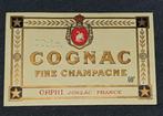 Cognac Fine Champagne Orphi Jonzac vintage etiket, Frankrijk, Overige typen, Gebruikt, Ophalen of Verzenden