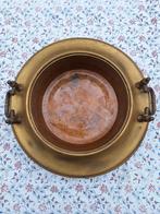antieke kastanje pof schaal vuurschaal koper schaal brasero, Ophalen of Verzenden