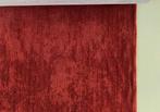 STOF VOORDESIGN: donker rode velours meubelstof vleug P/M, 200 cm of meer, Nieuw, Polyester, Ophalen of Verzenden