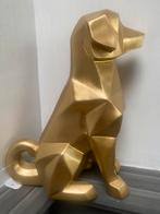 hond zittend beeld goud kleur decoratie decoratief modern, Nieuw, Ophalen of Verzenden