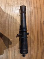 Antiek massief messing miniatuur kanon – decoratief – 21 cm, Ophalen of Verzenden, Overige soorten, Nederland, Miniatuur of Beeldje