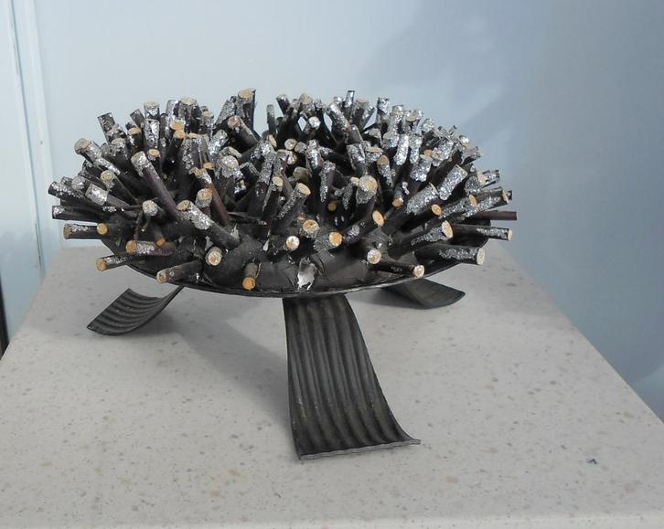 houten kaarsenkrans waxinelicht-houder windlicht lantaarn, Huis en Inrichting, Woonaccessoires | Kandelaars en Kaarsen, Zo goed als nieuw